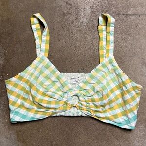 O’Neill Gingham Ring-Front Crop Top